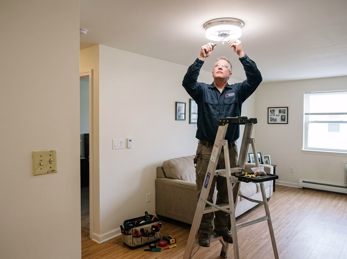 Modern electrical fixture installation