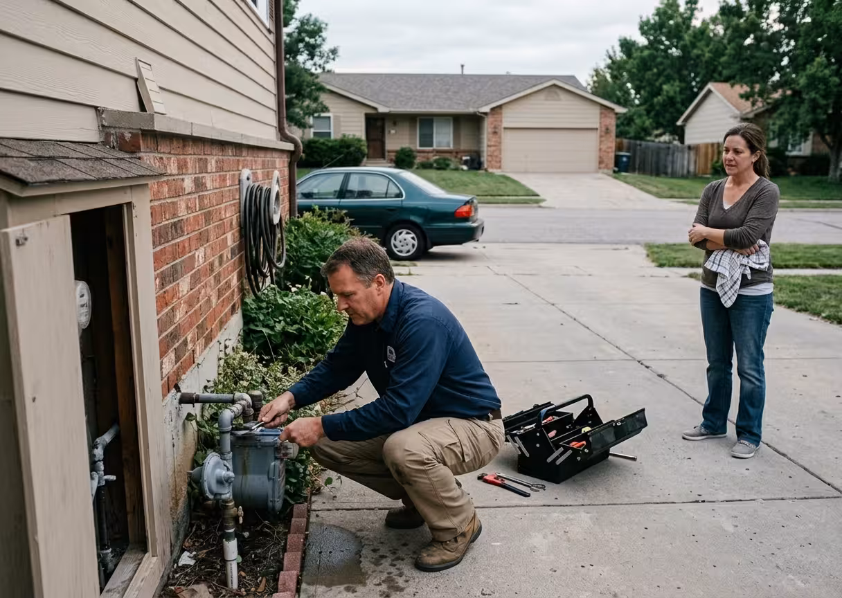 Technician responding to urgent property request